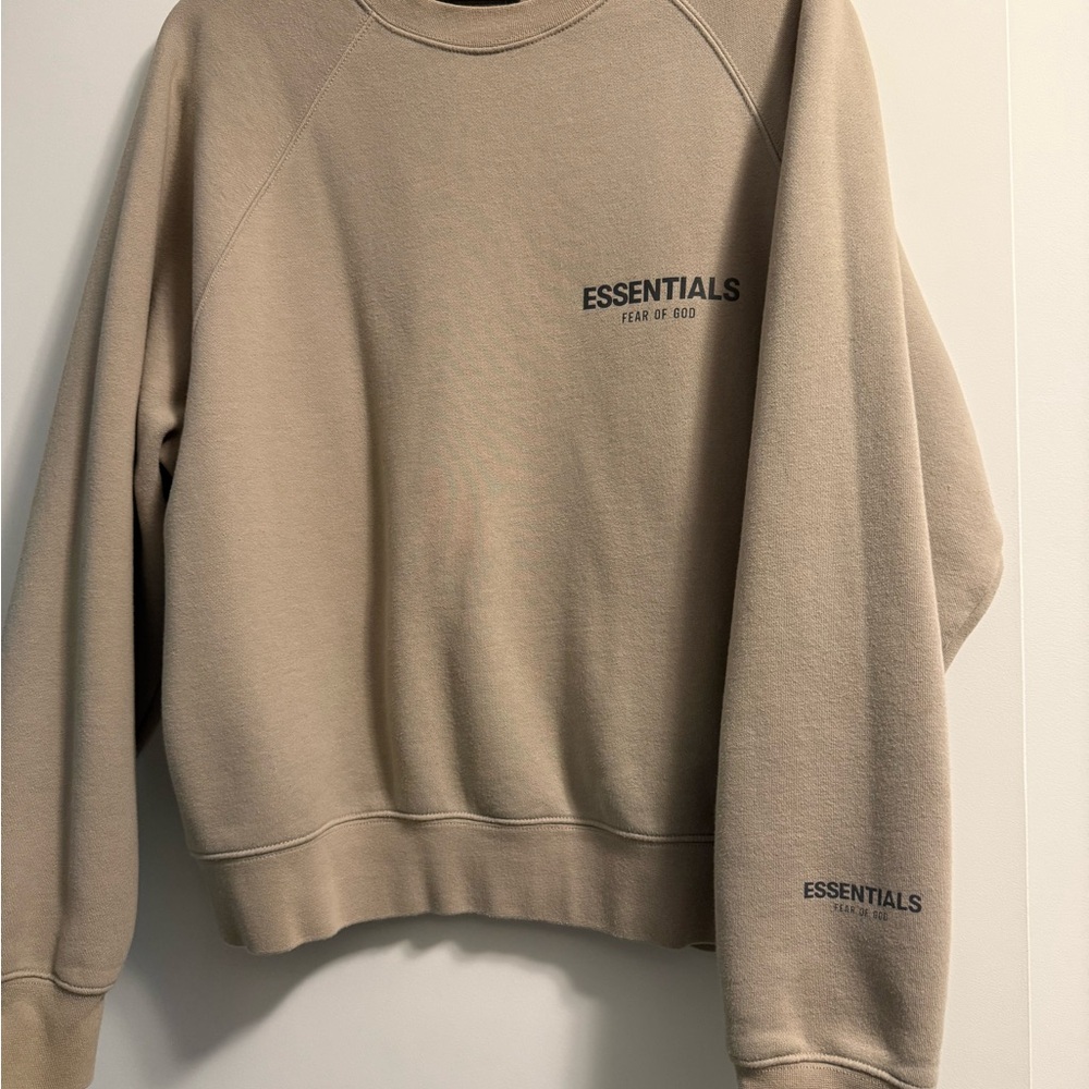 Essentials Men’s Crewneck Sweatshirt in Beige
